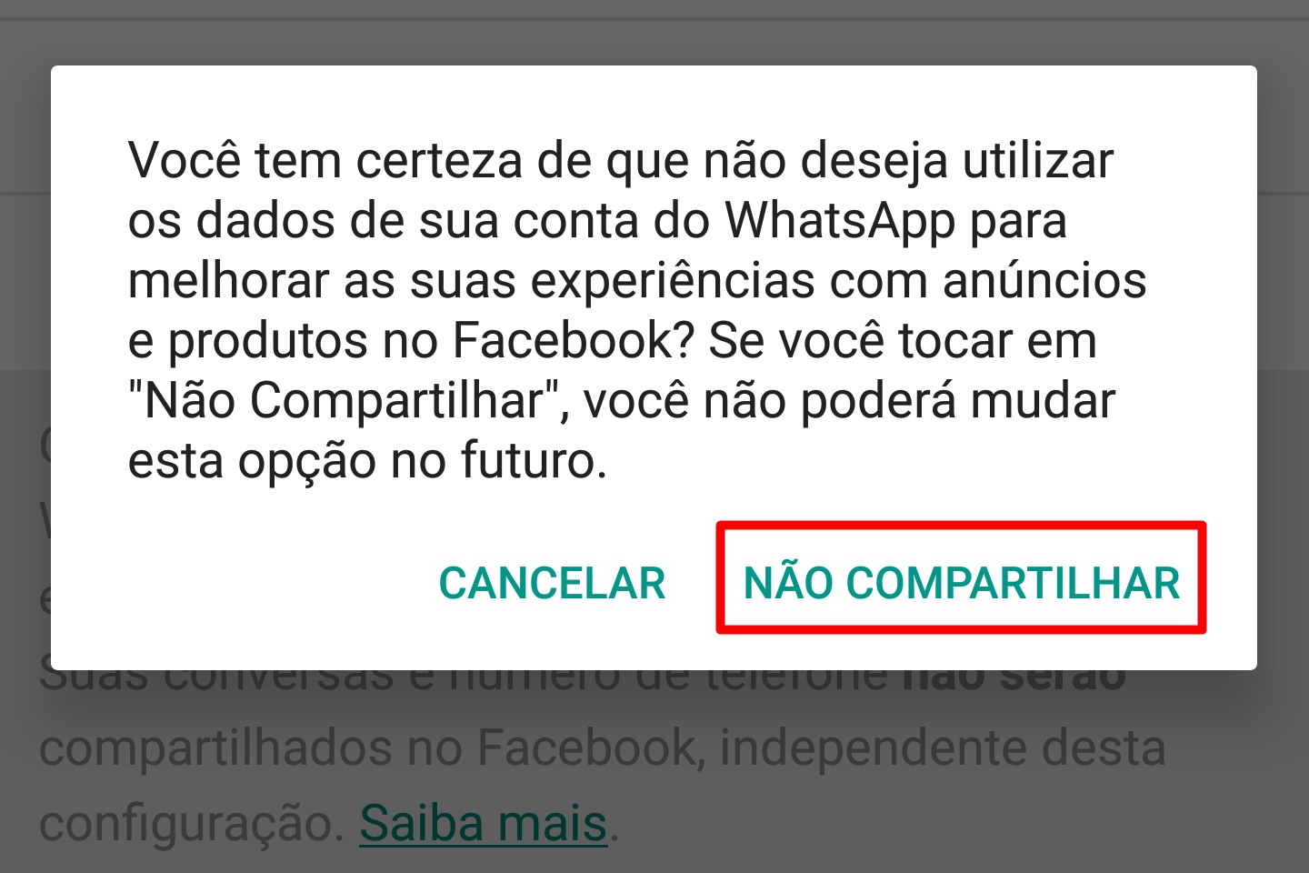 Entre em ação agora ou seu WhatsApp vai se tornar um 'espião' do Facebook 8