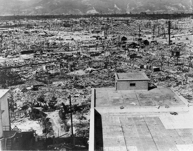 Hiroshima, após os ataques (Fonte da imagem: Reprodução/Wikimedia Commons)