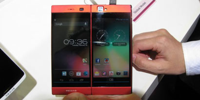 Imagem de NEC revela celular com duas telas no MWC 2013 no site TecMundo