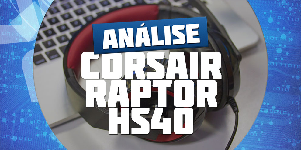 Imagem de Análise: headset gamer Corsair Raptor HS40 no site TecMundo