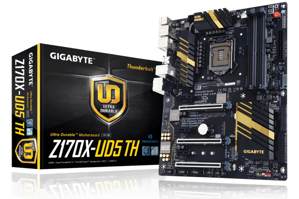 Imagem de Gigabyte lança placa-mãe Z170X-UD5 com conexão Thunderbolt 3 no tecmundo