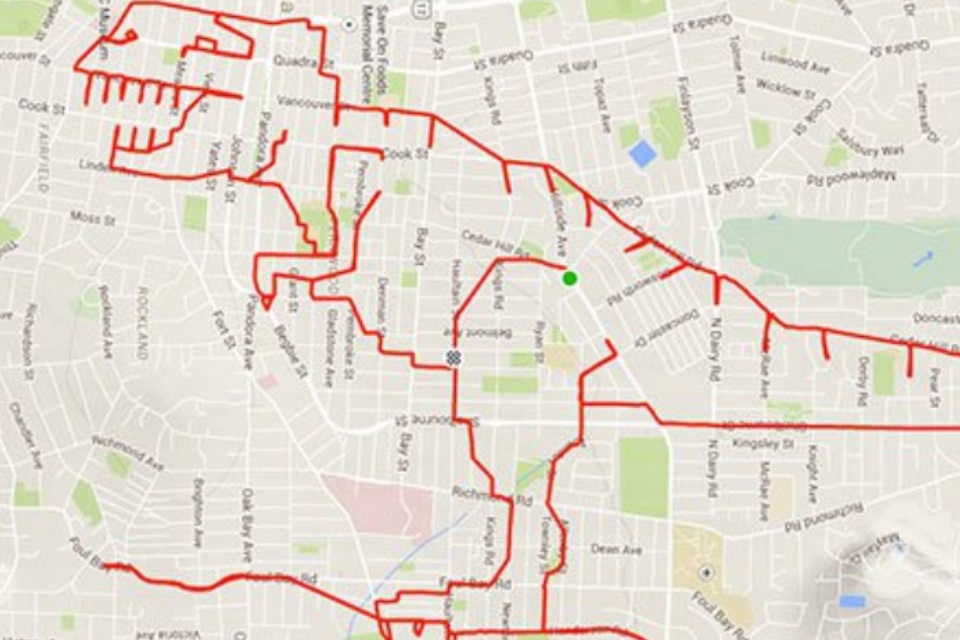Imagem de Ciclista-artista usa o GPS para fazer desenhos divertidos nos mapas no tecmundo