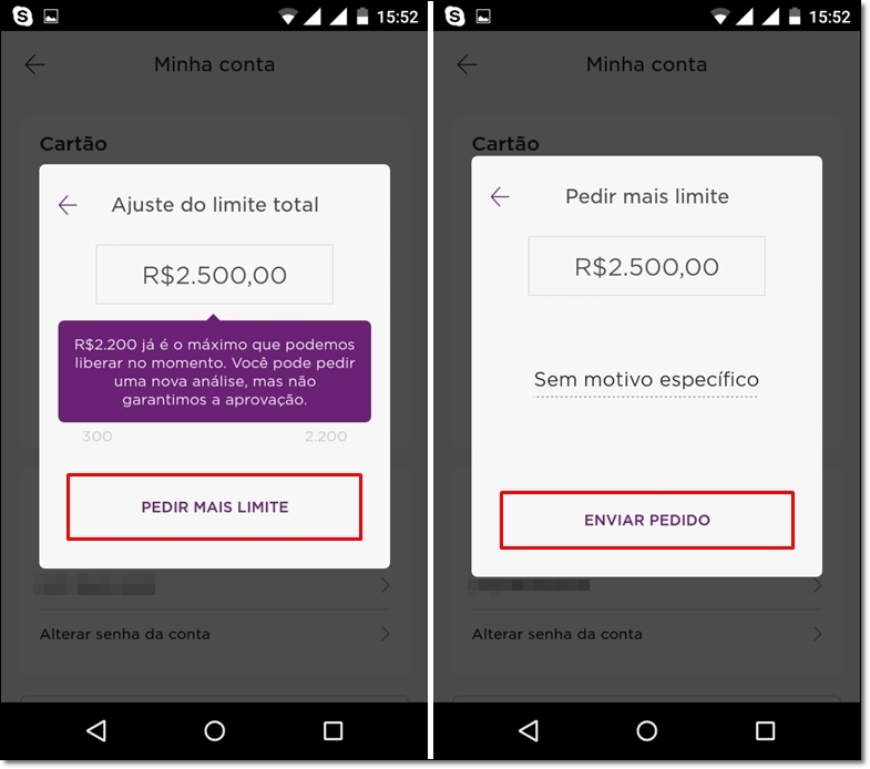 Como fazer para aumentar o limite do cartão de crédito do 