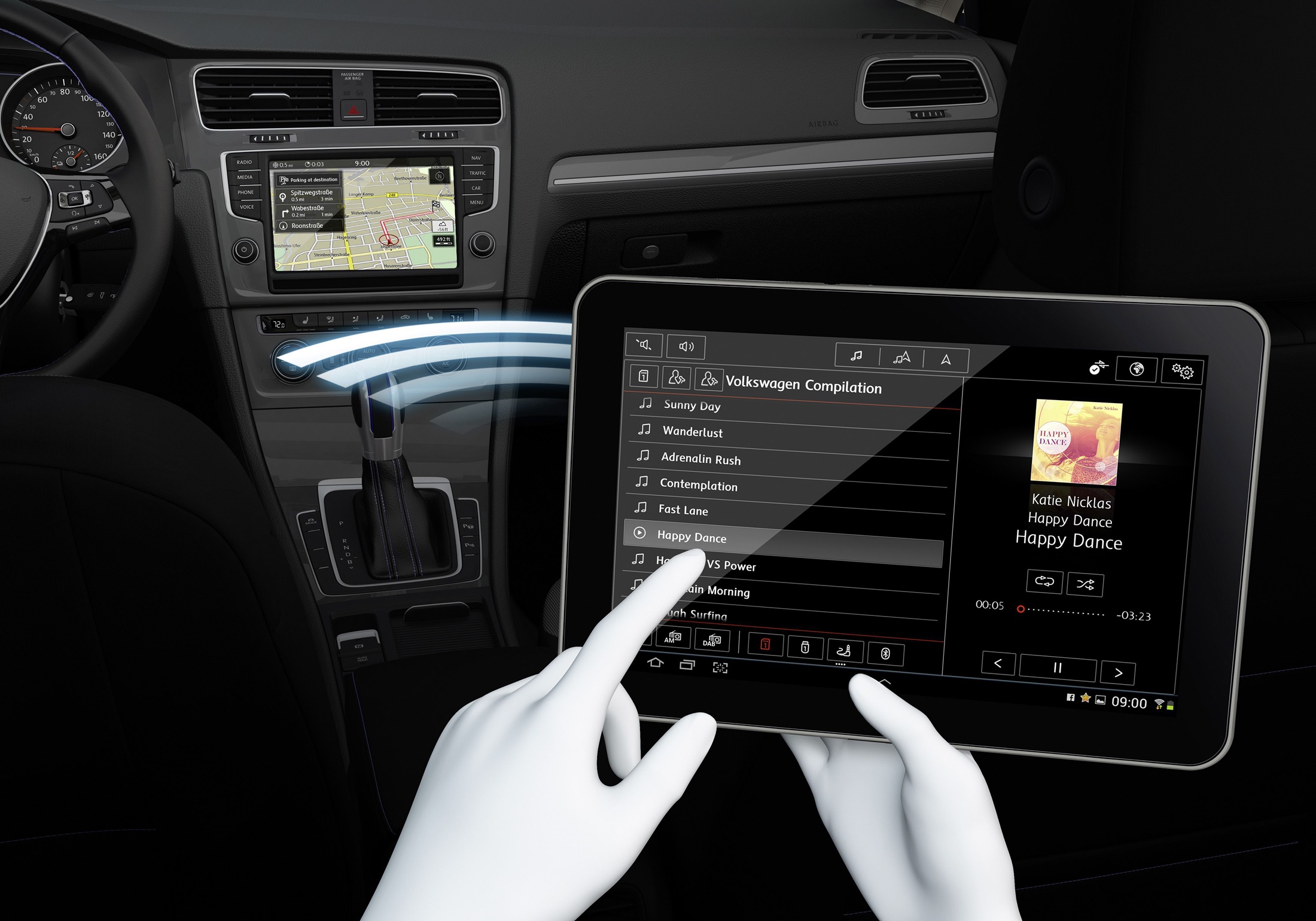 Imagem de Novo sistema de infotainment da VW permite que passageiros troquem a música no tecmundo