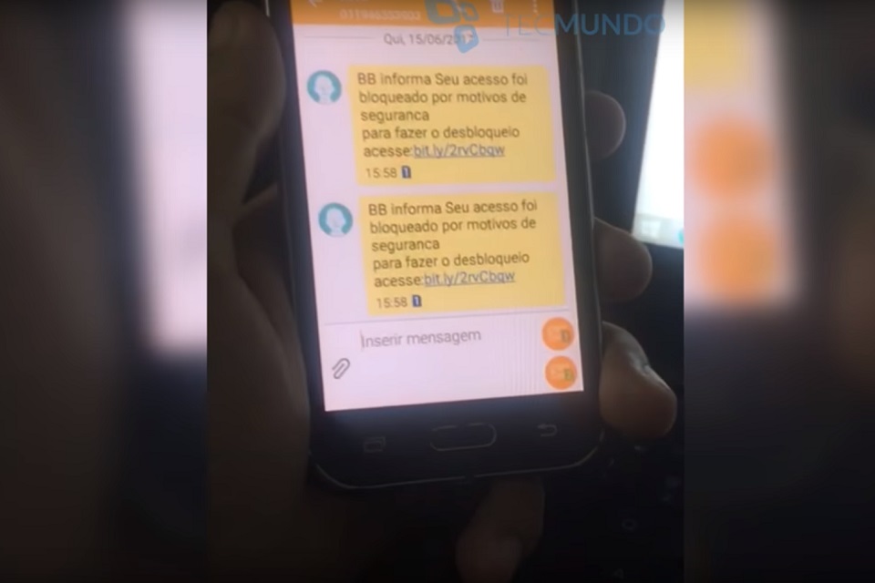 Imagem de Vídeo mostra criminoso enviando SMS falso para clientes do Banco do Brasil no tecmundo