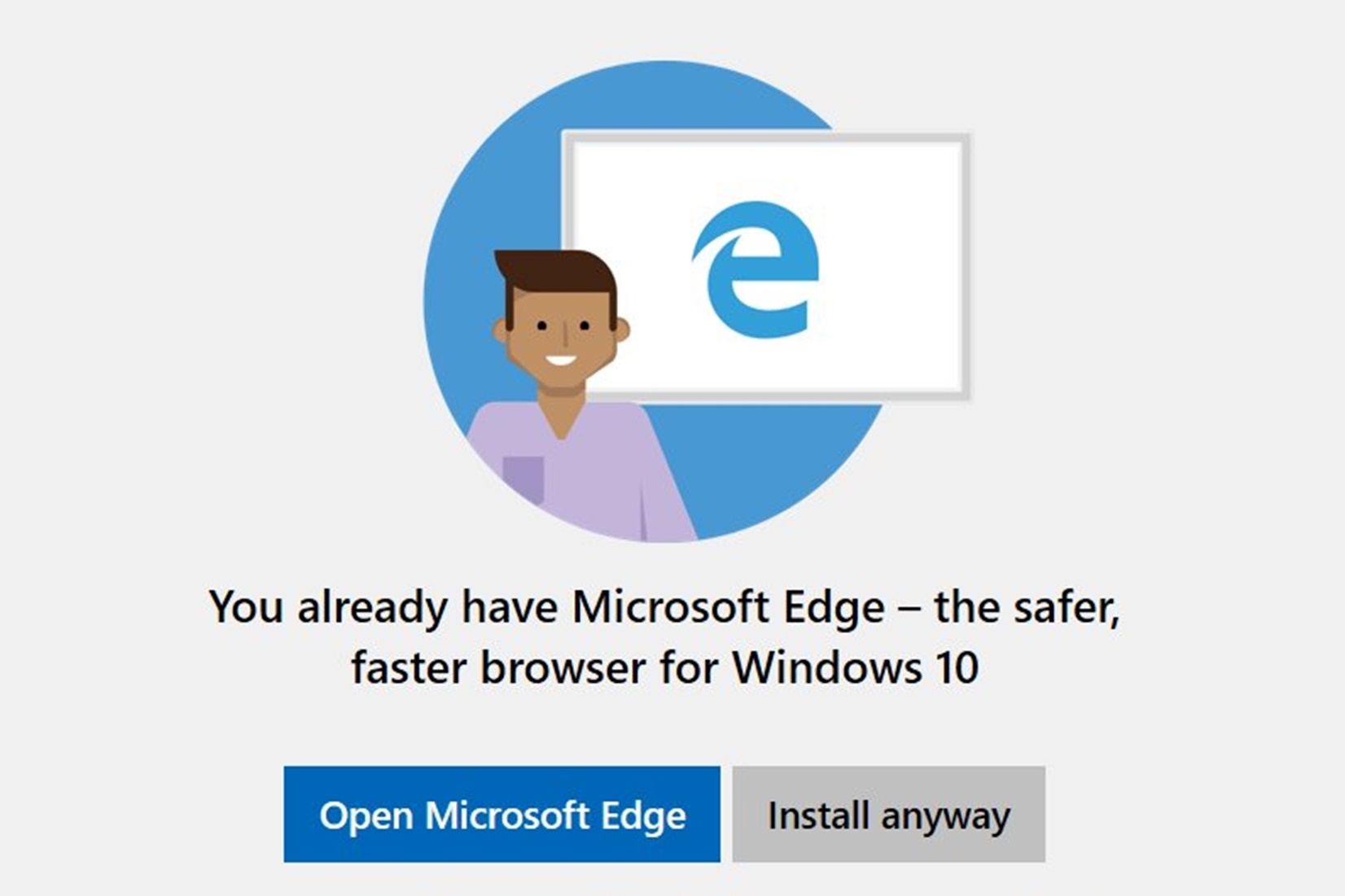 Imagem de “Alerta” no Windows 10 desencorajando instalação do Chrome era só um teste no tecmundo