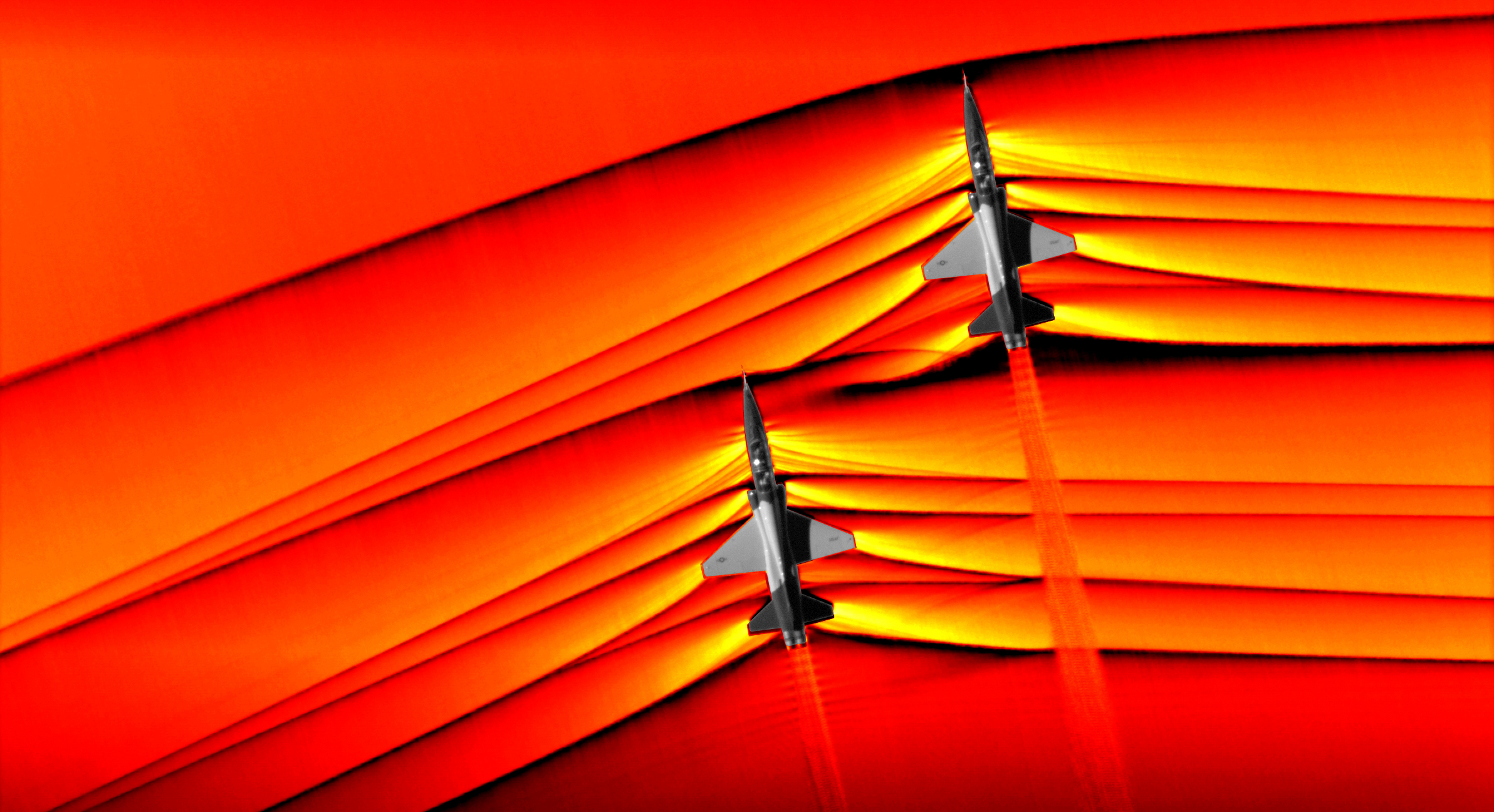 Imagem de NASA captura imagens incríveis de caças quebrando a barreira do som no tecmundo