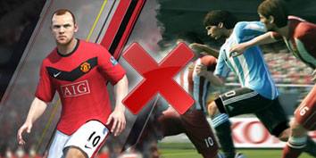 Imagem de FIFA 11 contra Pro Evolution Soccer 2011 no site TecMundo